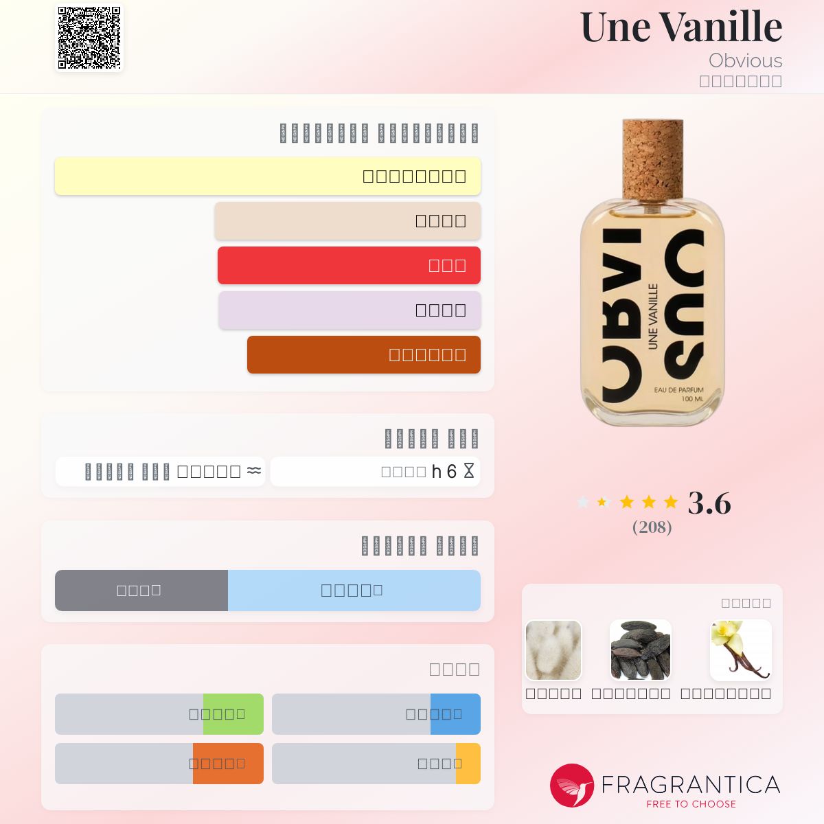 香水(ユニセックス) OBVIOUS UNE VANILLE ユヌ ヴァニーユ – NOSE SHOP