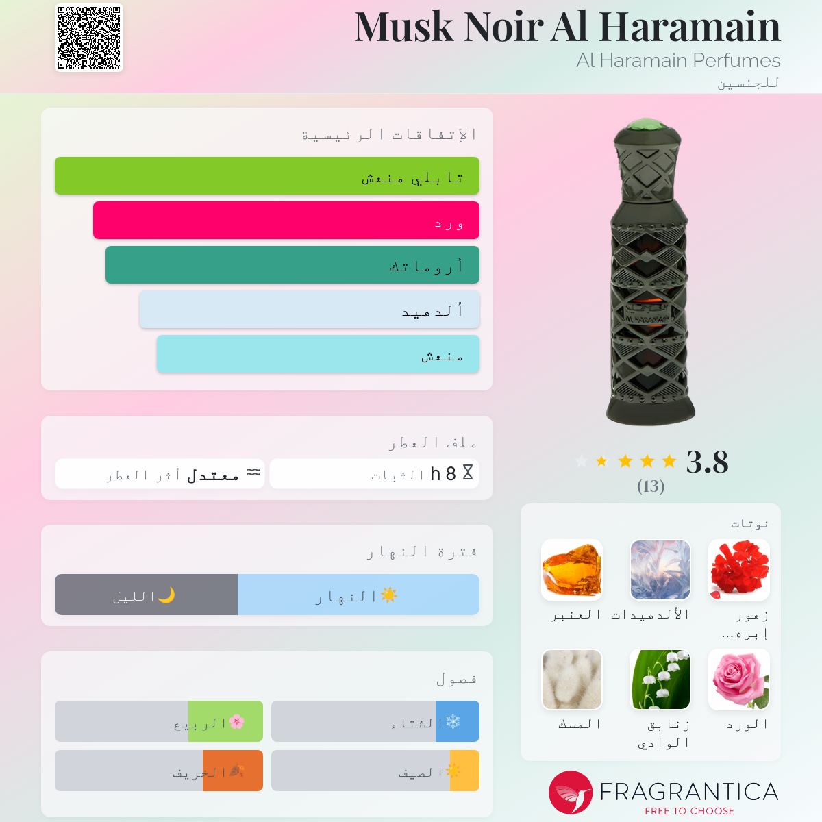 Musk Noir Al Haramain Al Haramain Perfumes عطر a fragrance