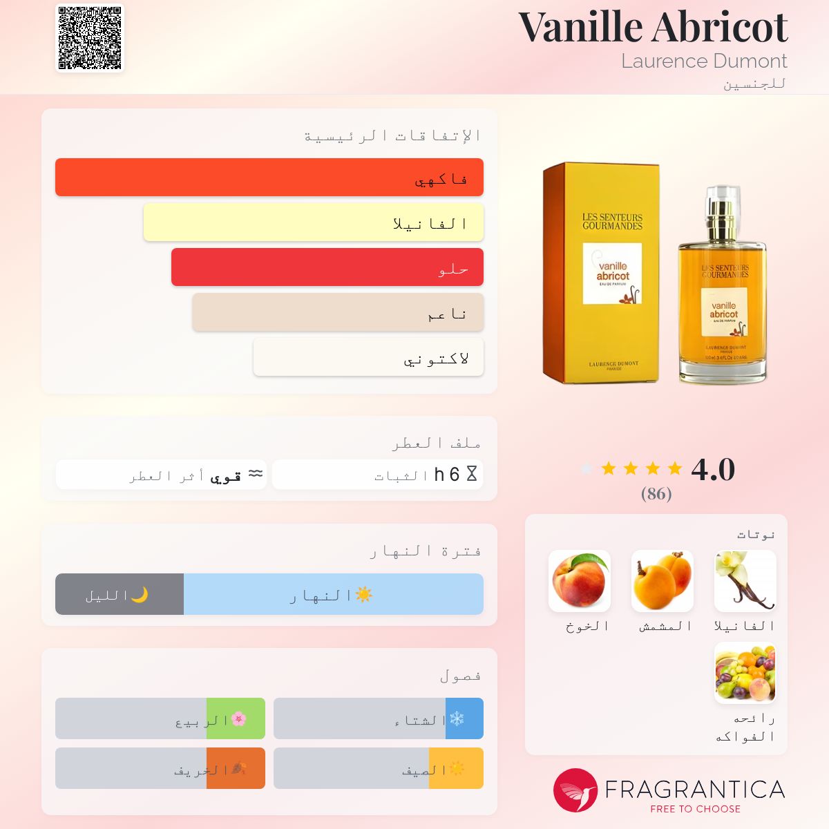 Vanille Abricot Laurence Dumont عطر a fragrance للجنسين 2009