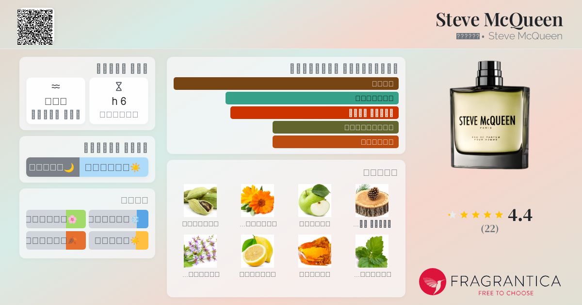 Steve McQueen Steve McQueen ماء كولونيا a fragrance للرجال 2010