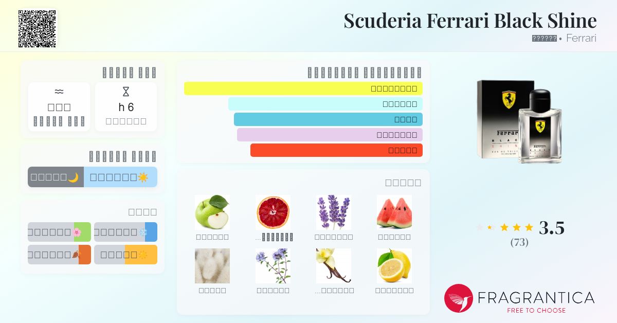 Scuderia Ferrari Black Shine Ferrari ماء كولونيا a fragrance