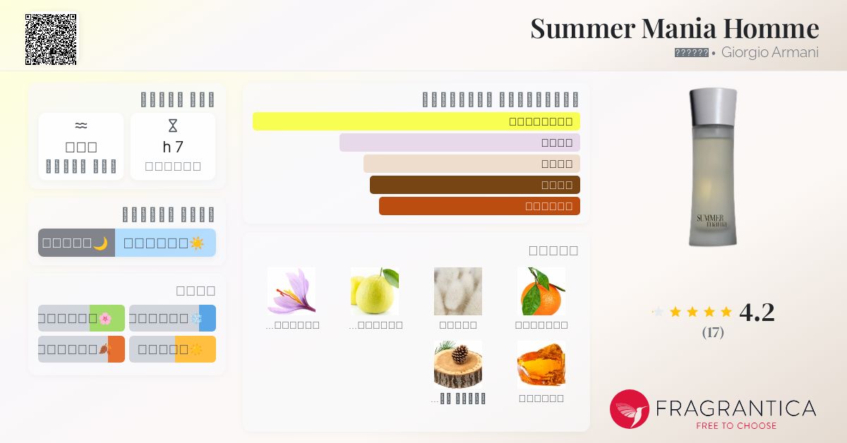 Summer Mania Homme Giorgio Armani ماء كولونيا a fragrance للرجال