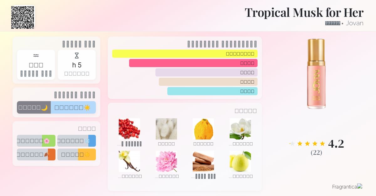 Tropical Musk for Her Jovan عطر a fragrance للنساء 2017