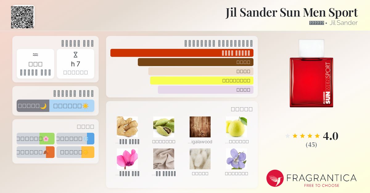 Jil Sander Sun Men Sport Jil Sander ماء كولونيا a fragrance