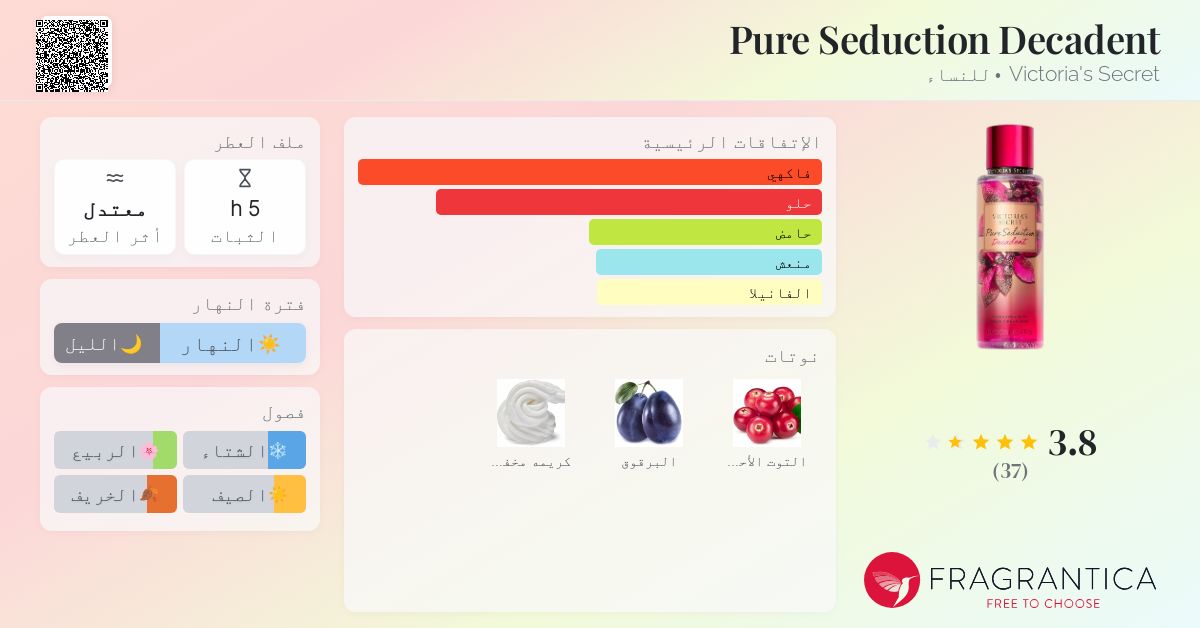 Pure Seduction Decadent Victoria's Secret عطر a