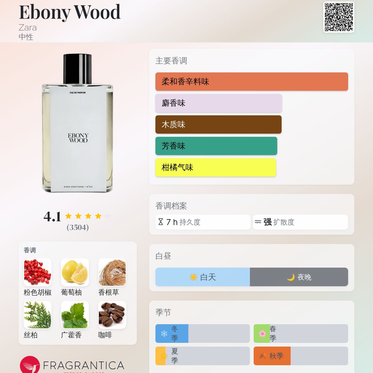 ZARA EBONY WOOD 香水 EBONY WOOD EDP 100ML (3.4 .) | ZARA Brasil