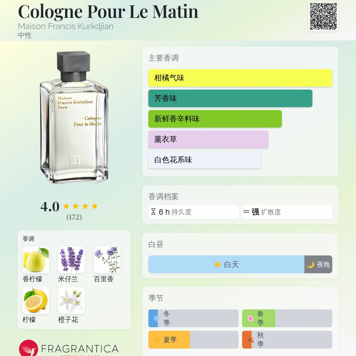 Cologne Pour le Matin 香水