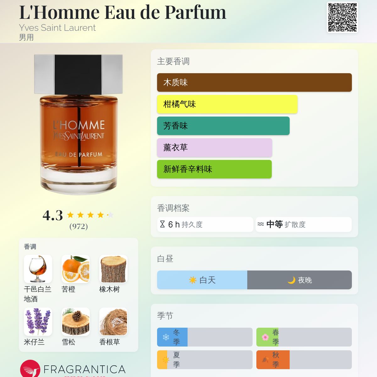 香水(男性用) Yves Saint Laurent LA NUIT DE L'HOMME 60 ラ ニュイ ド ロム イヴ・サンローラン｜メンズフレグランス