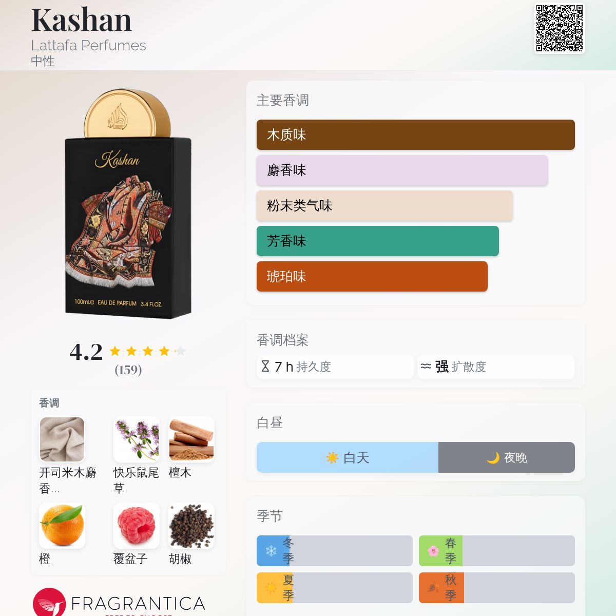 Lattafa Kashan EDP 100ml 香水 Lattafa Kashan Unisex 100ML Edp Spray