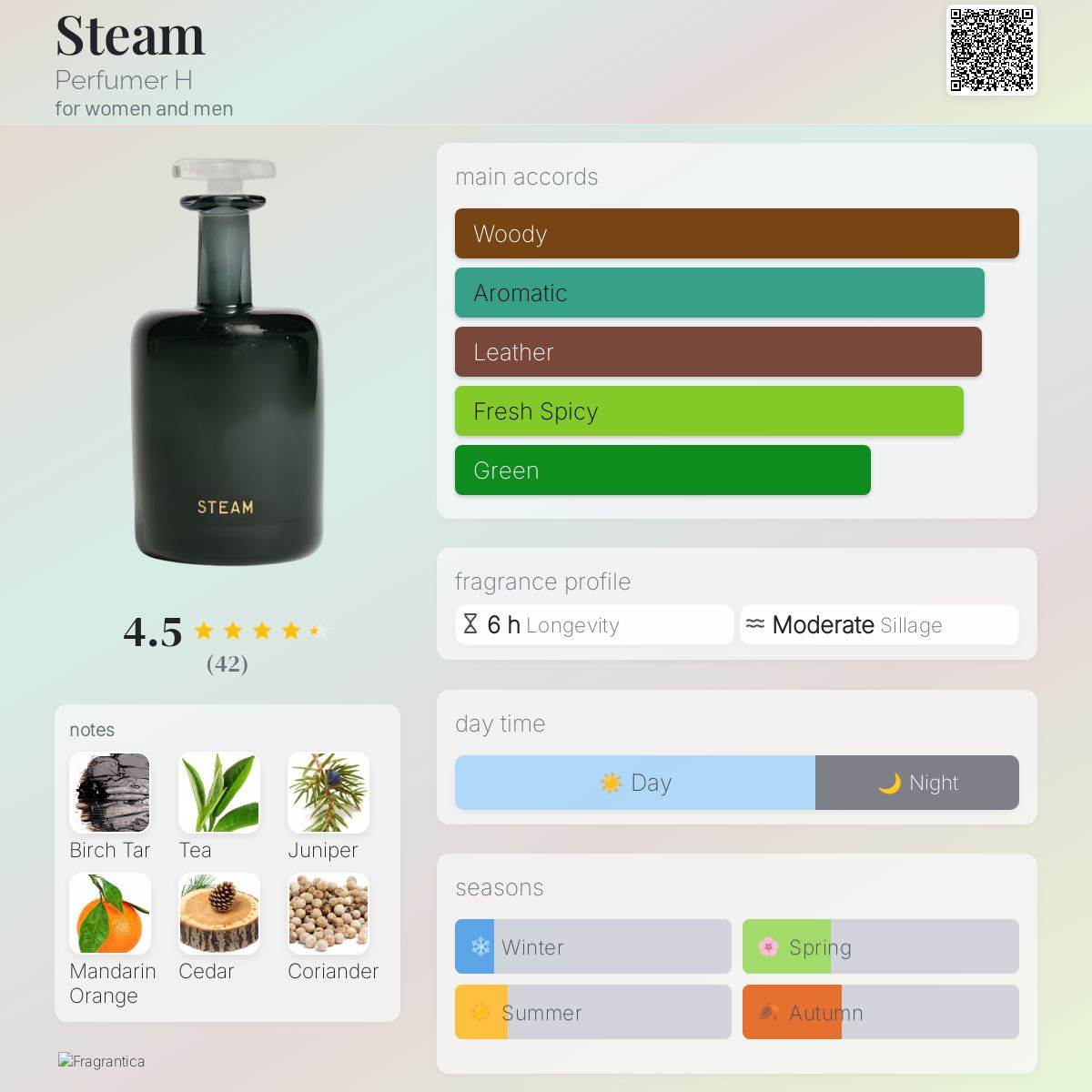 Steam Perfumer H perfume - a new fragrance for women and men 2025