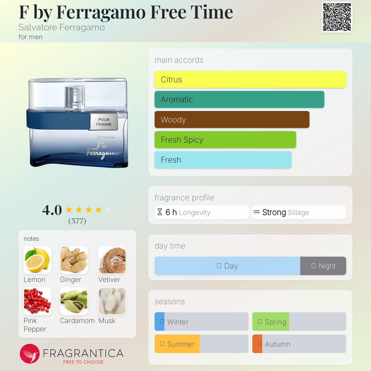 F by Ferragamo Free Time Salvatore Ferragamo cologne - a fragrance