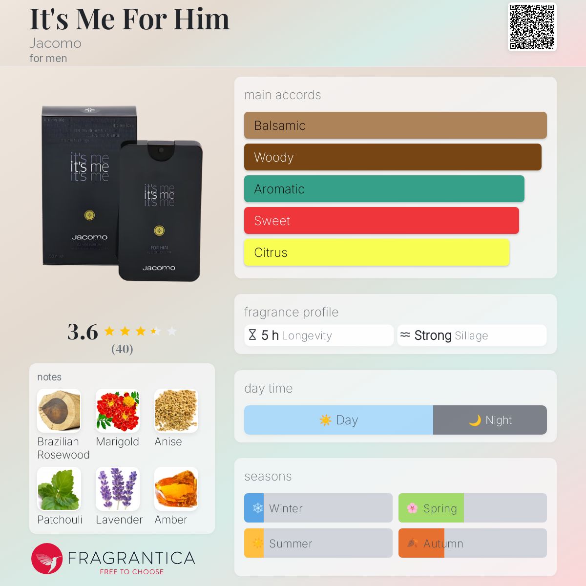 It's Me For Him Jacomo cologne a fragrance for men 2011