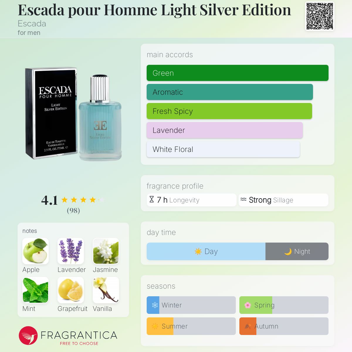 Escada pour Homme Light Silver Edition Escada cologne - a