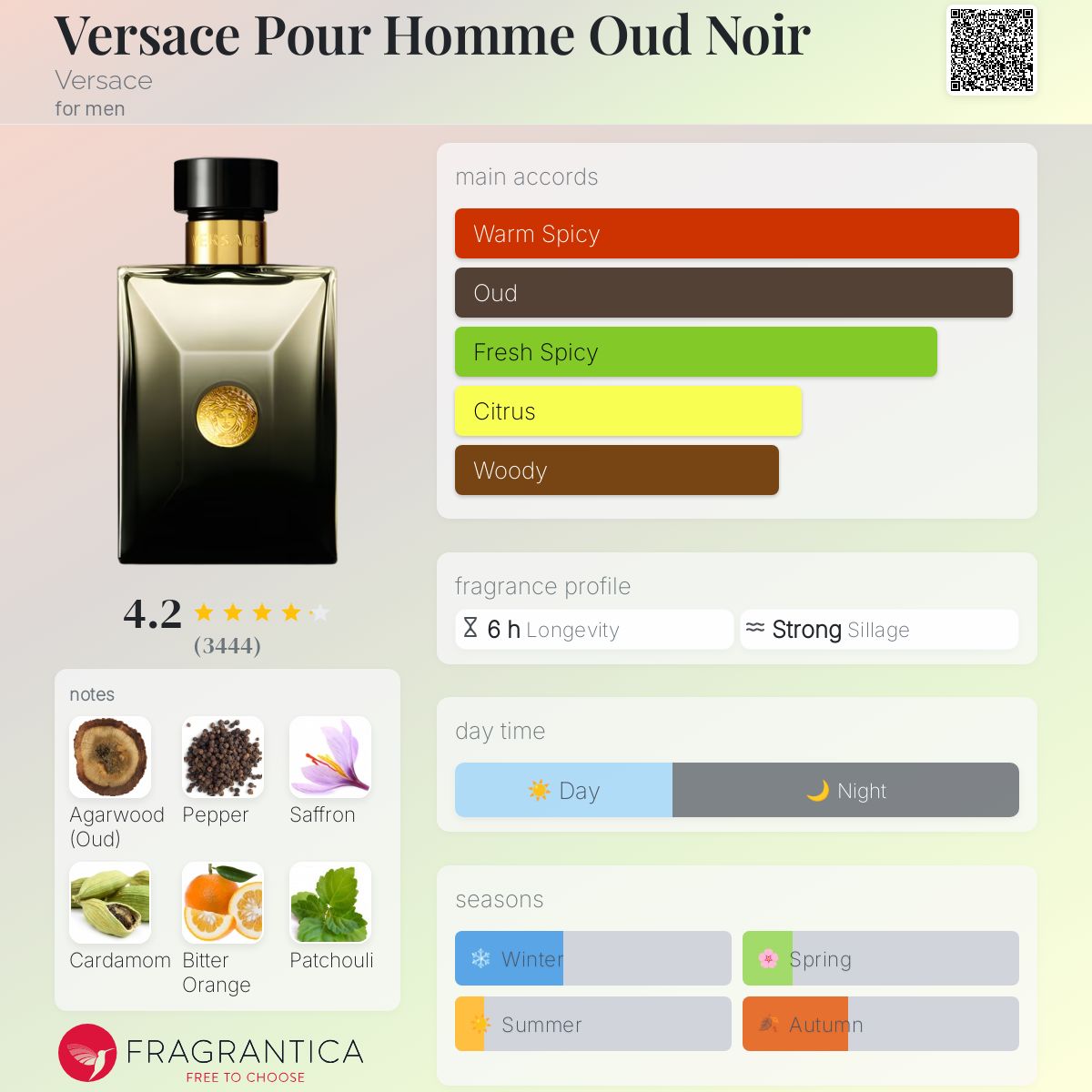 Amazon.com : Versace Pour Homme Oud Noir by Versace Eau De