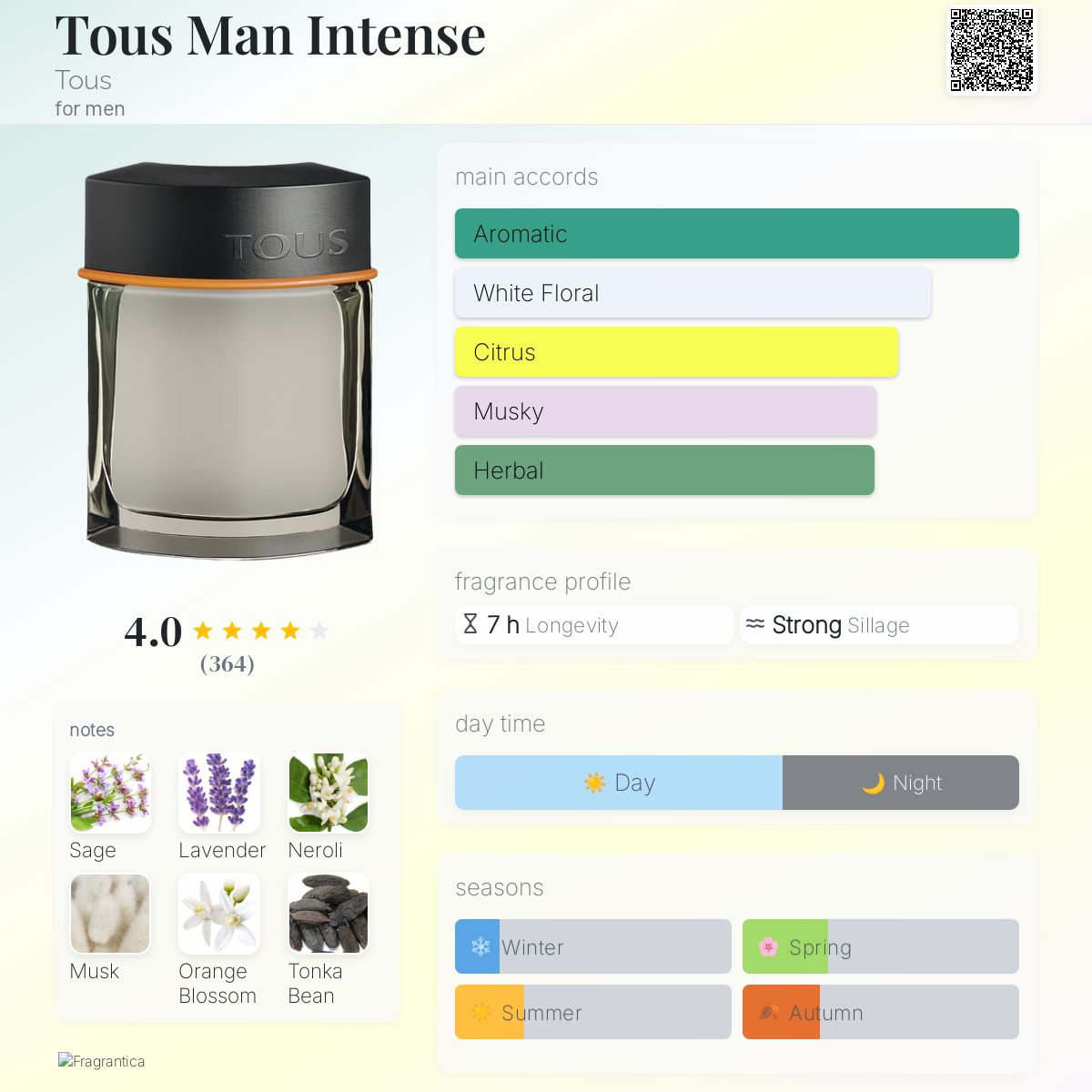 Tous Man Intense Tous cologne a fragrance for men 2013