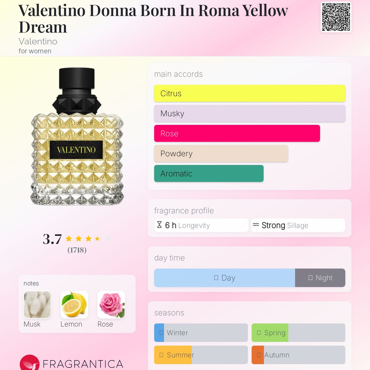 valentino donna born in roma yellow dream