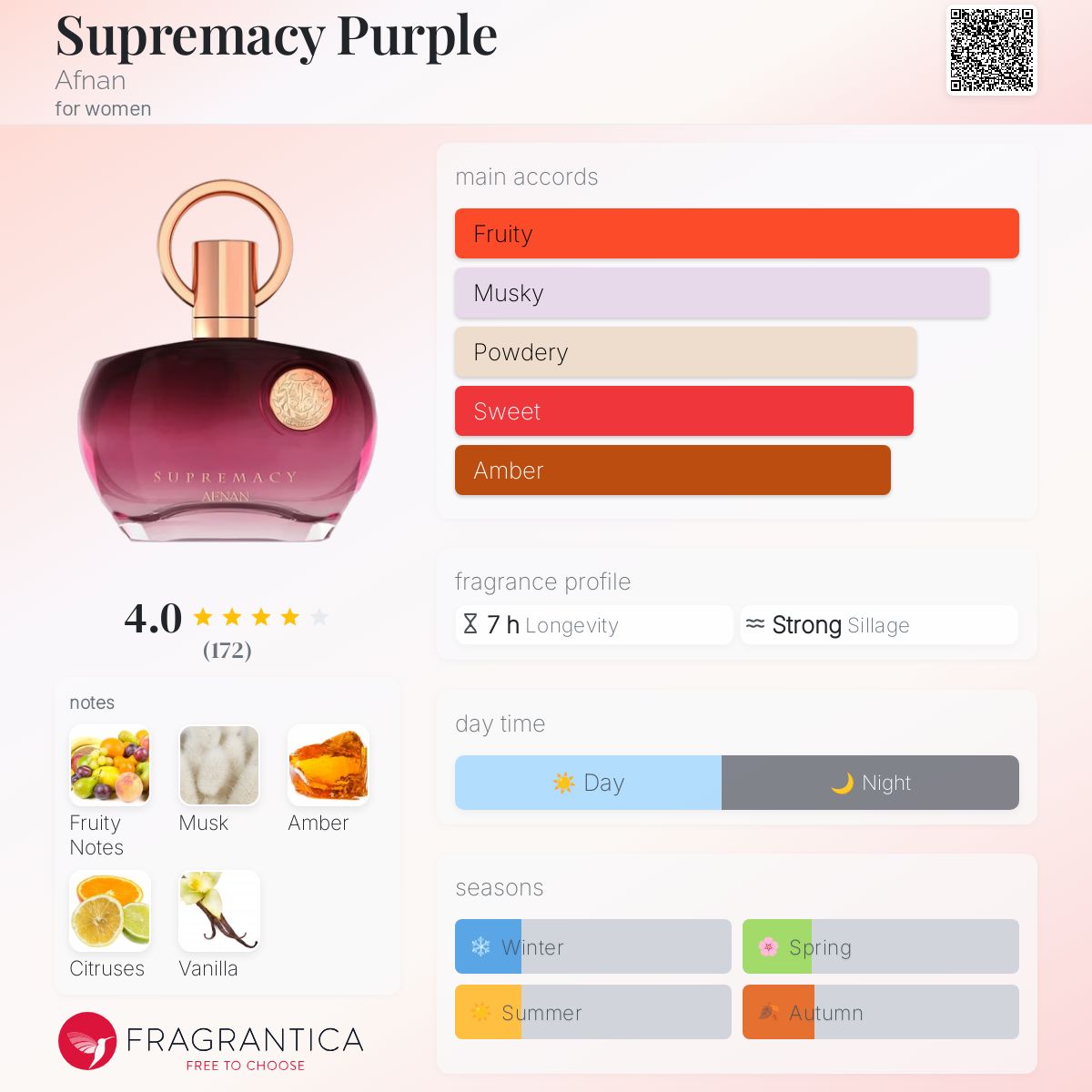 Perfume Afnan Supremacy Purple EDP Feminino 100mL