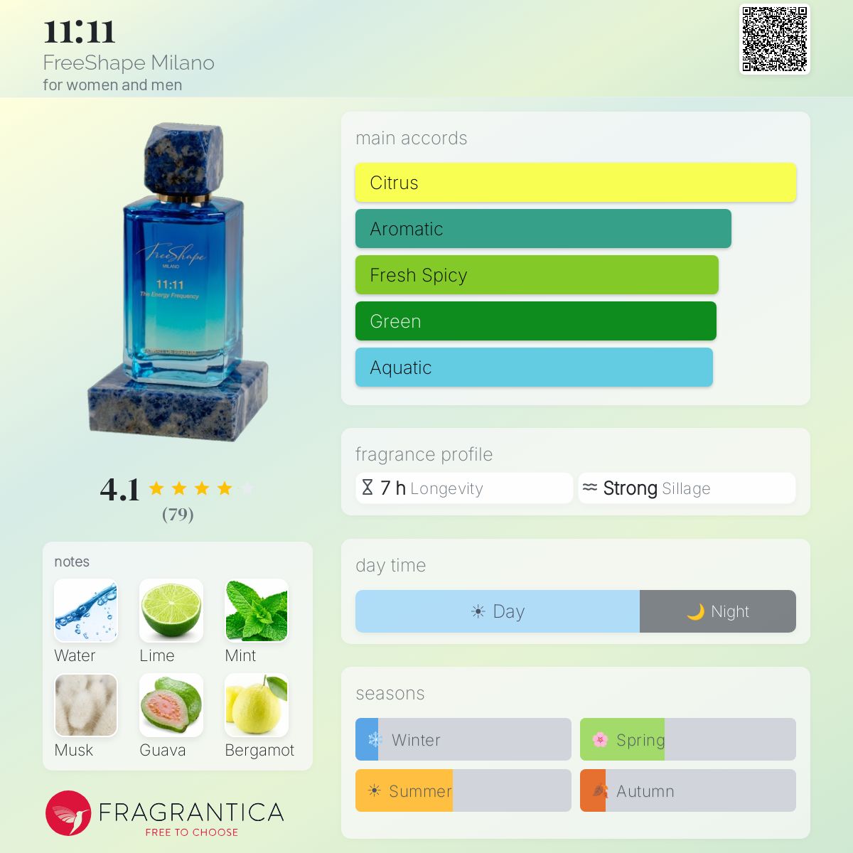 11:11 FreeShape Milano perfume - a fragrance for women and men 2022