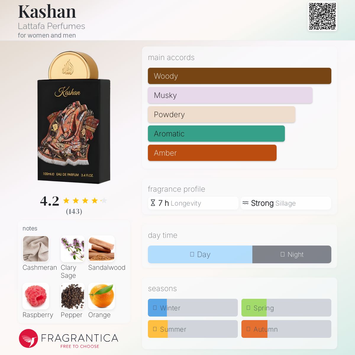 Lattafa Kashan EDP 100ml 香水 Lattafa Kashan Unisex 100ML Edp Spray