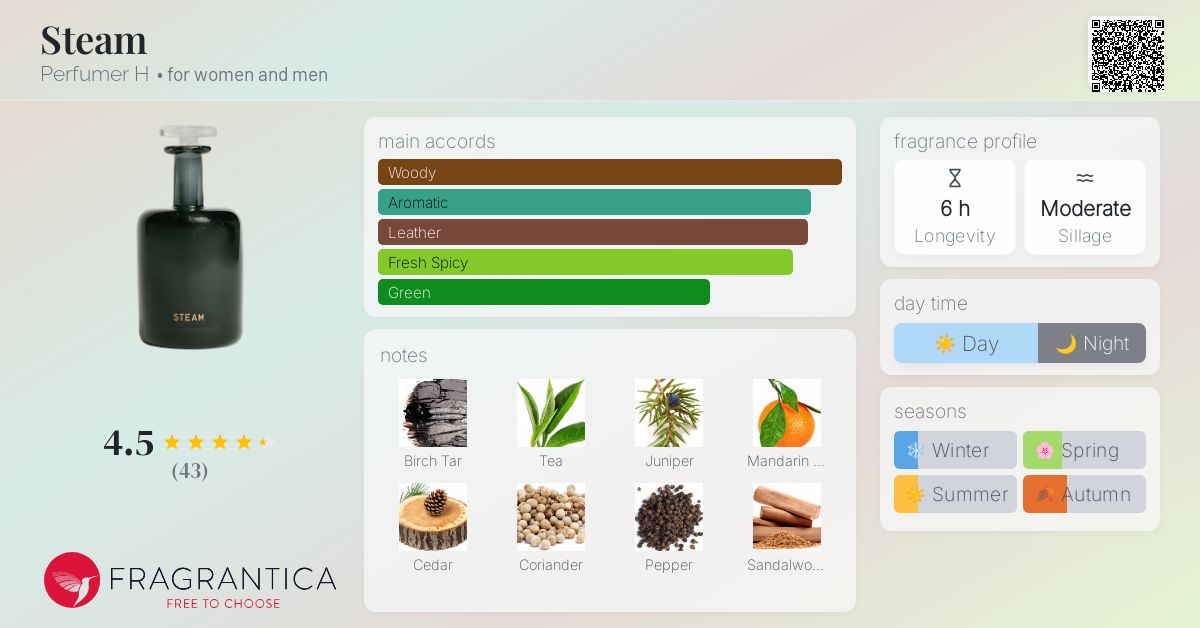 Steam Perfumer H perfume - a new fragrance for women and men 2025