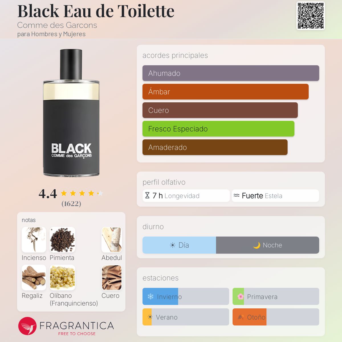 Black Eau de Toilette Comme des Garcons fragancia - una fragancia