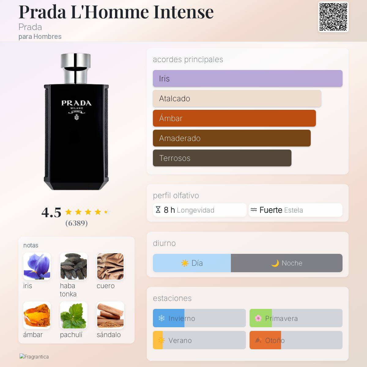 Prada L'Homme Intense Prada Colonia una fragancia para