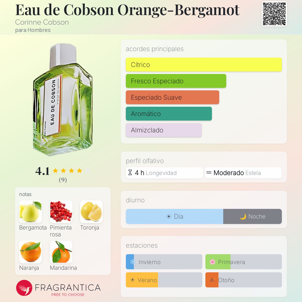 Eau de Cobson Orange-Bergamot Corinne Cobson Colonia - una