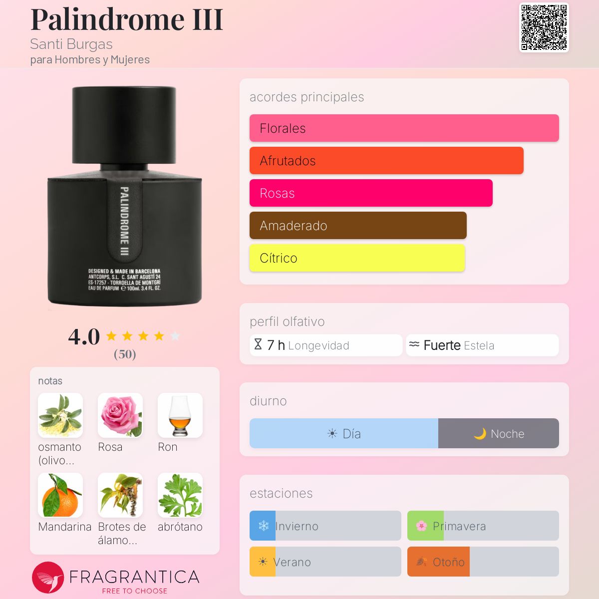 Palindrome III Santi Burgas fragancia - una fragancia para Hombres