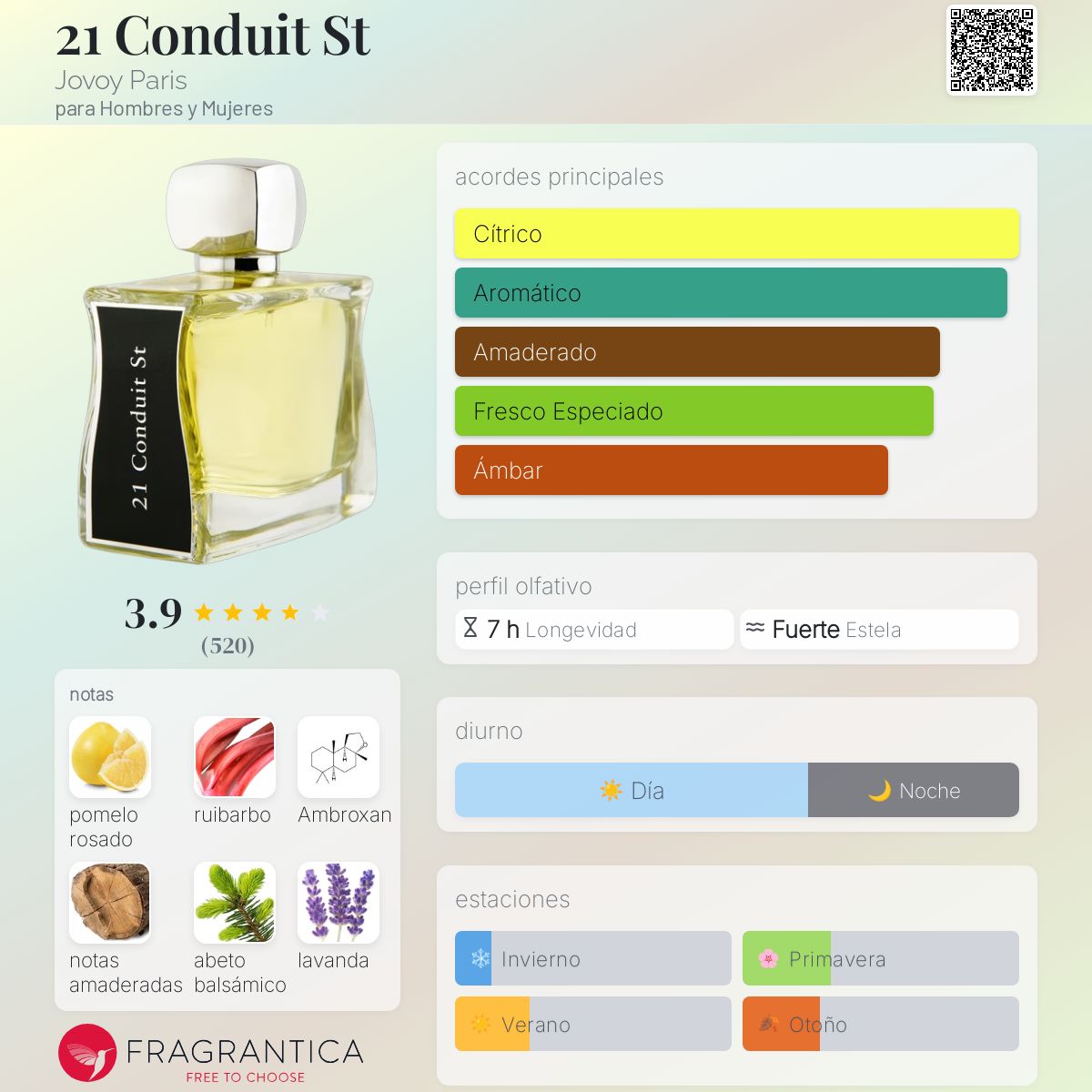 21 Conduit St Jovoy Paris fragancia una fragancia para Hombres y