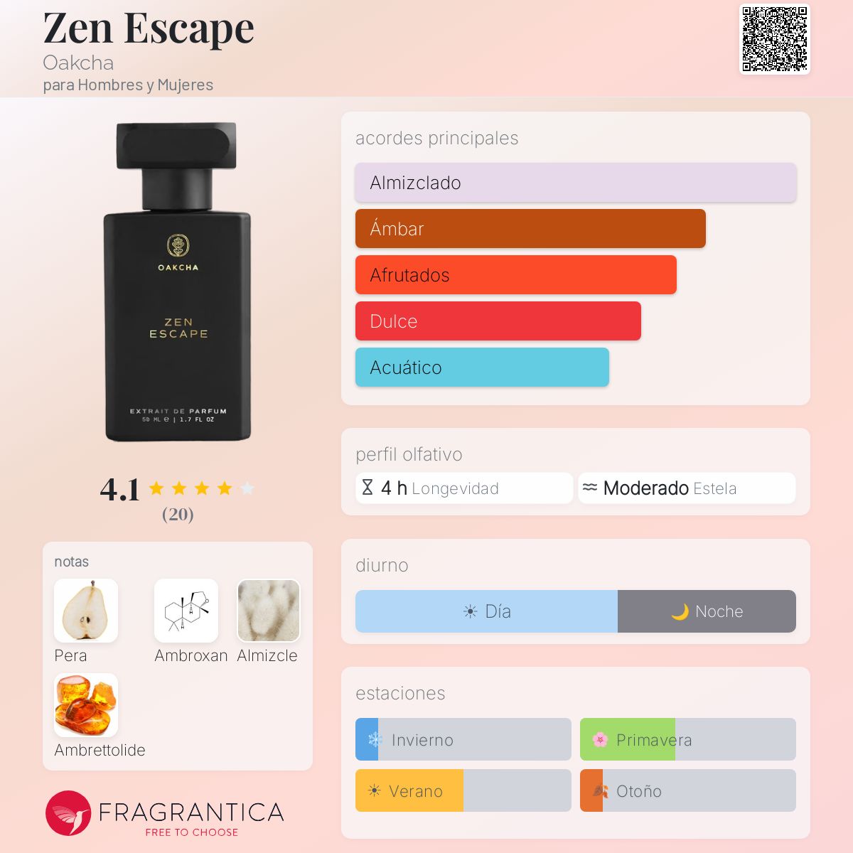 Zen Escape Oakcha fragancia - una fragancia para Hombres y Mujeres