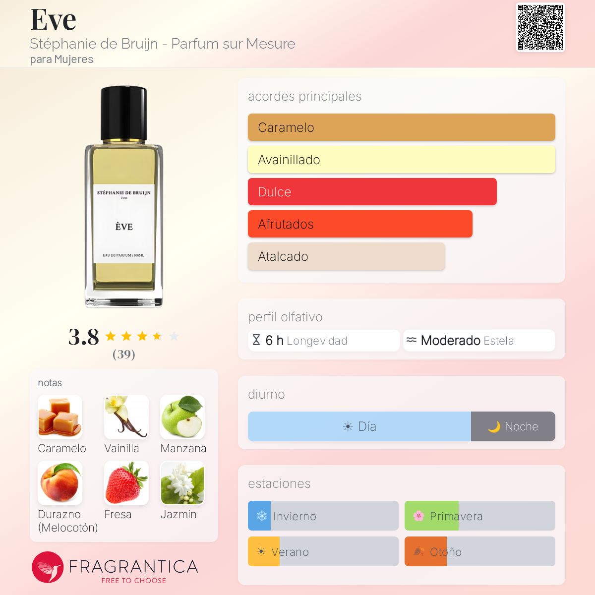 香水(女性用) Stephanie de bruijn eve 50ml Eve Stéphanie de Bruijn - Parfum sur Mesure fragancia - una