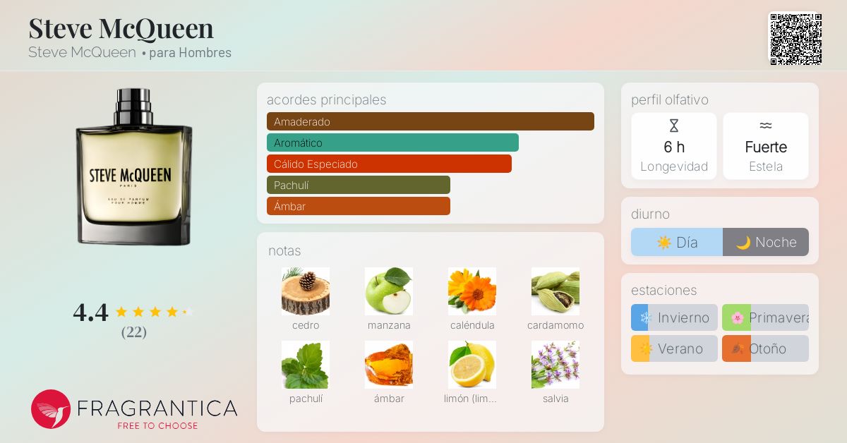 Steve McQueen Steve McQueen Colonia una fragancia para Hombres 2010