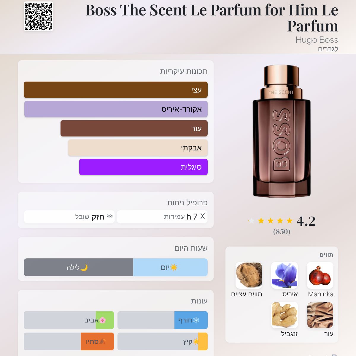 Boss The Scent Le Parfum for Him Le Parfum Hugo Boss לגברים