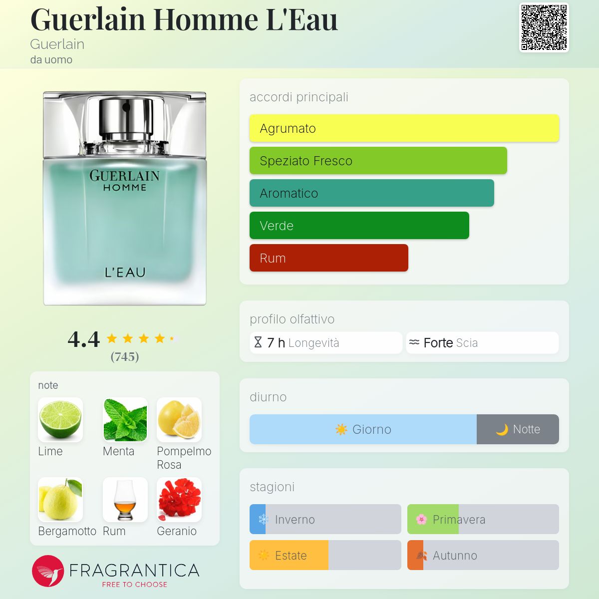 香水(男性用) 80ml guerlain HOMME L'EAU EDT Guerlain Homme L'Eau Guerlain - una fragranza da