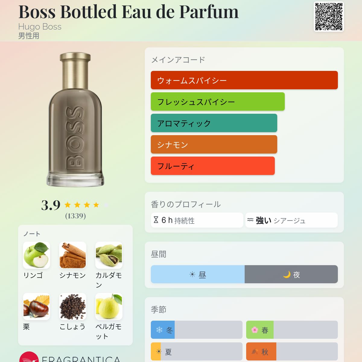Boss Bottled Eau de Parfum Hugo Boss コロン - 2020年の男性用