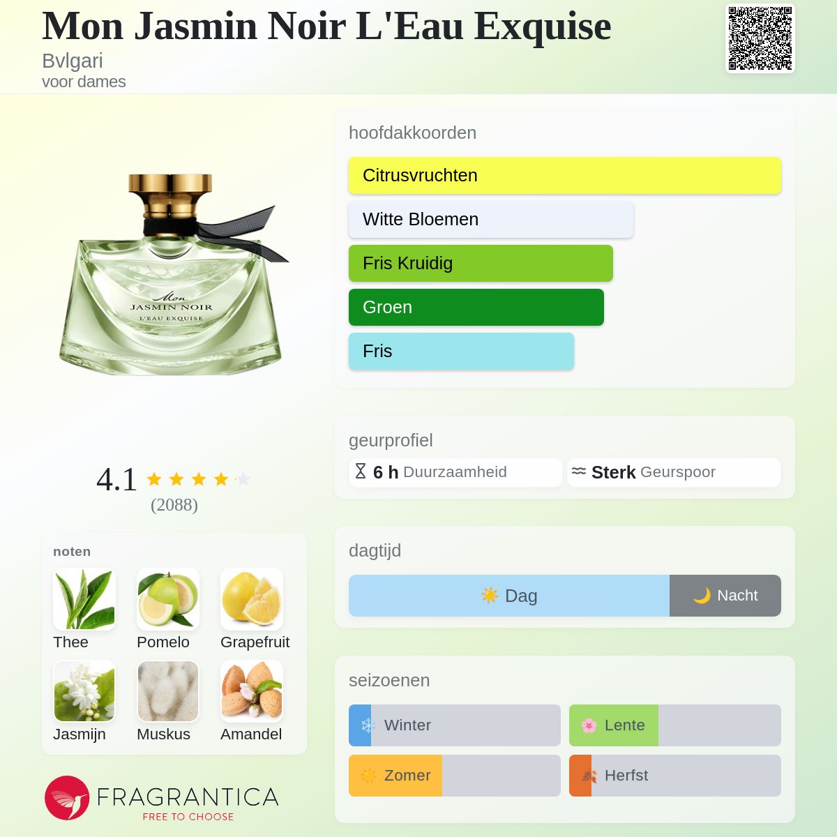 Mon Jasmin Noir L'Eau Exquise Bvlgari parfum - een geur voor dames