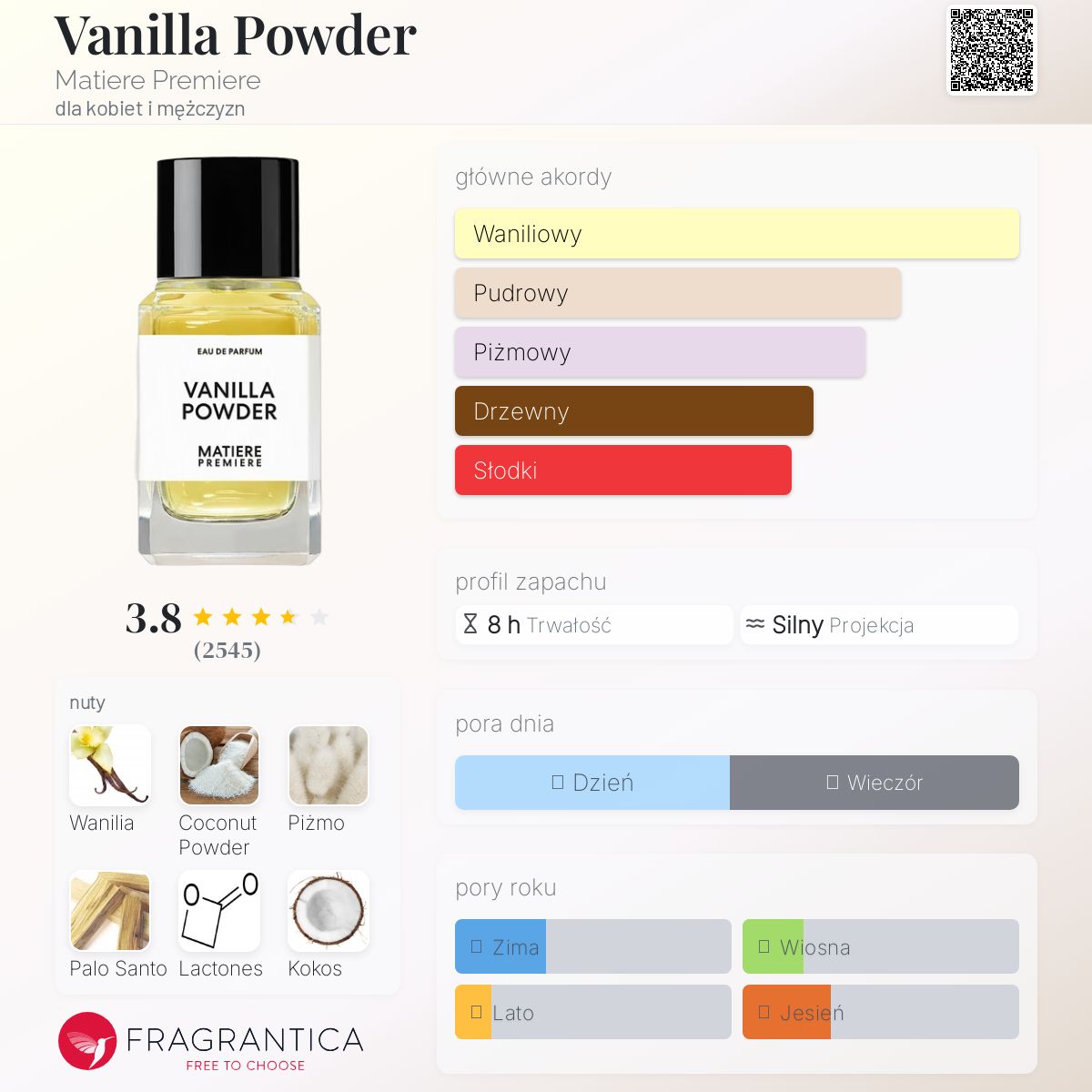 MATIERE PREMIERE VANILLA POWDER 香水 Vanilla Powder Matiere Premiere perfumy - to nowe perfumy