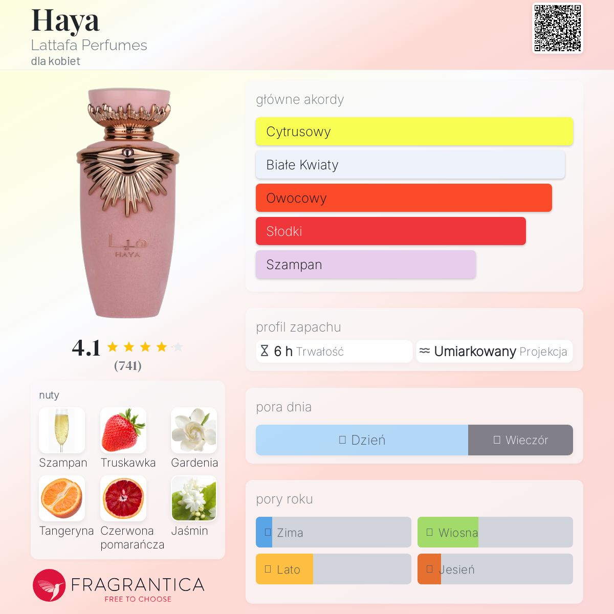 その他 Lattafa Haya Lattafa Haya woda perfumowana 100 ml | Perfumy.pl