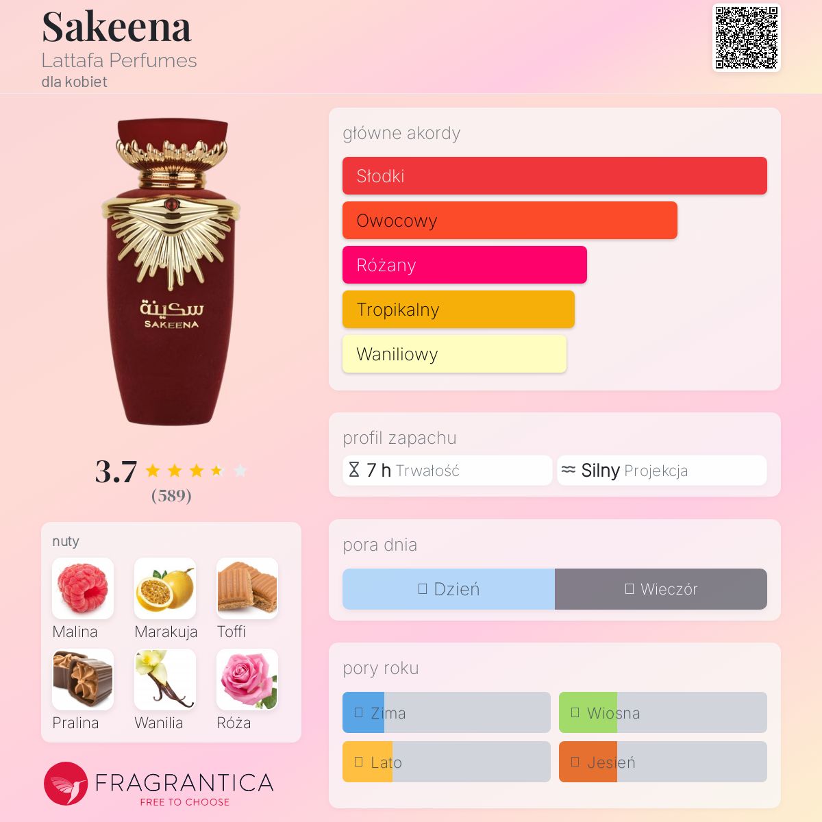 Lattafa Sakeena 100ml 香水 this4you.pl torebki z klasą