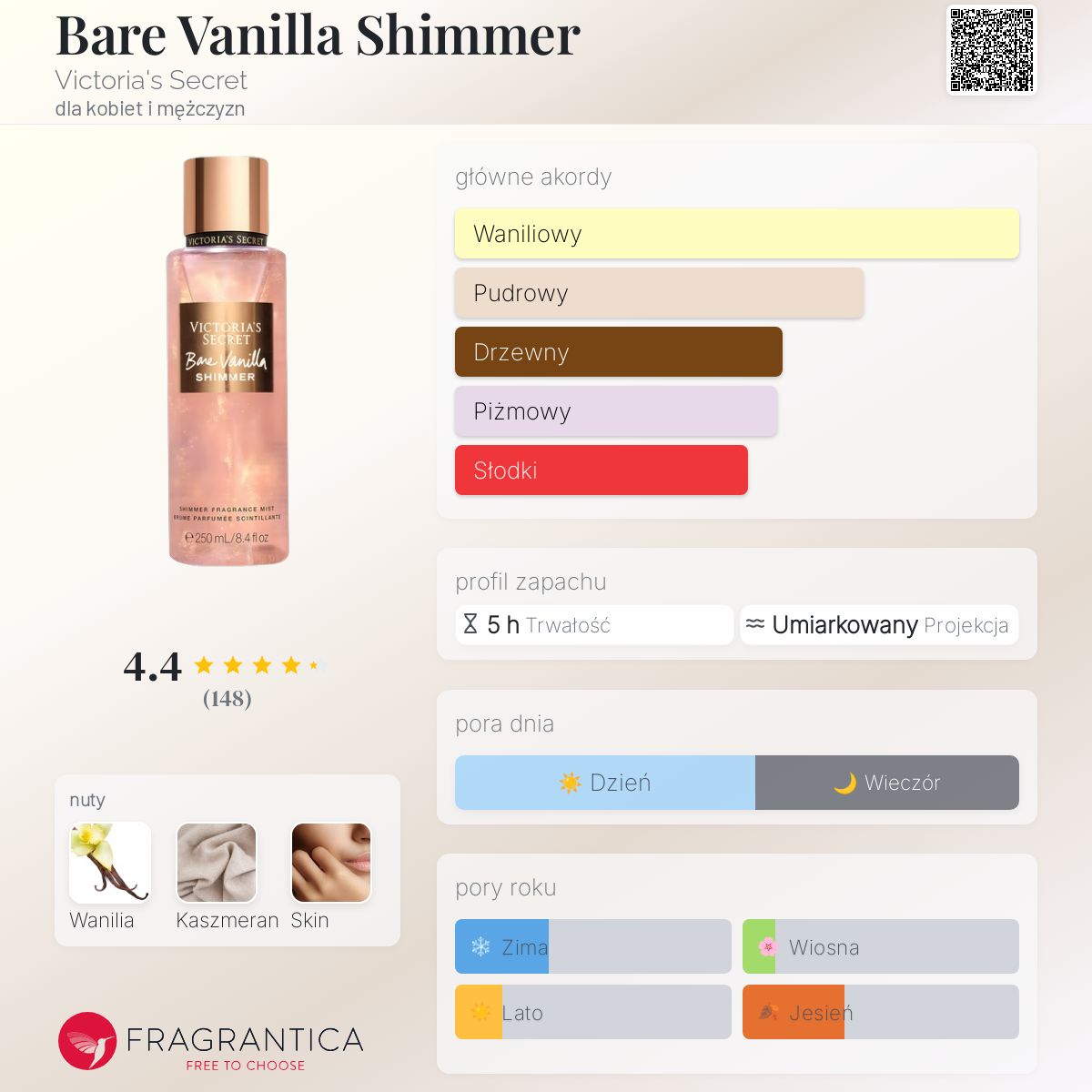 ボディローション Victoria's Secret Bare Vanilla Shimmer Bare Vanilla Shimmer Victoria&#039;s Secret perfumy - to