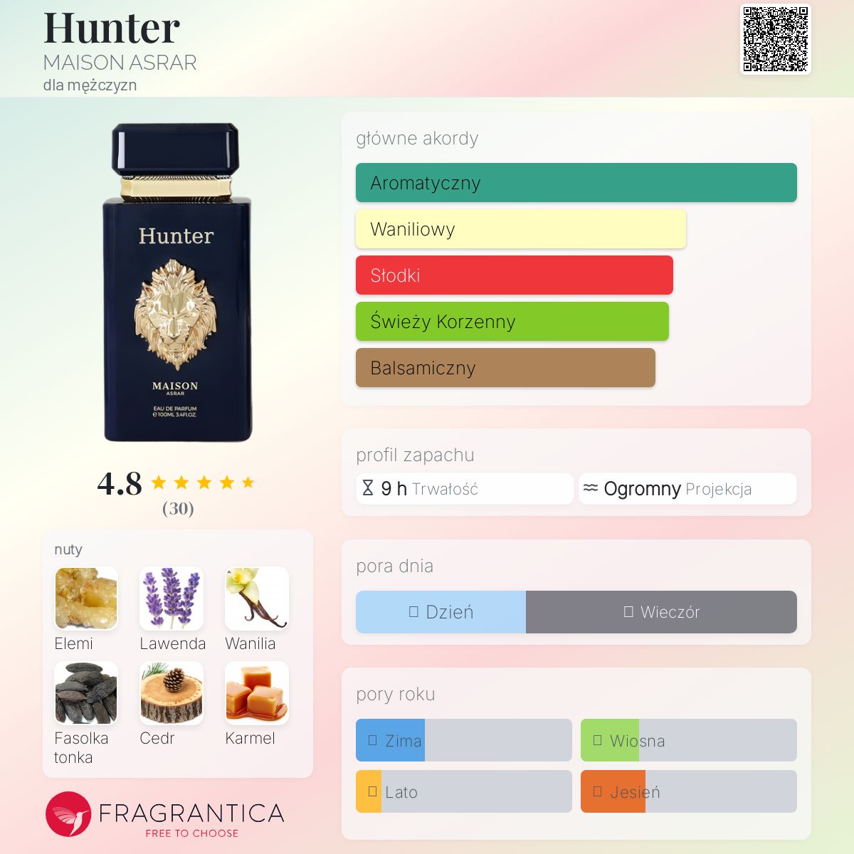 Maison Asrar Hunter 香水　100ml Maison Asrar Hunter Woda perfumowana spray 100ml