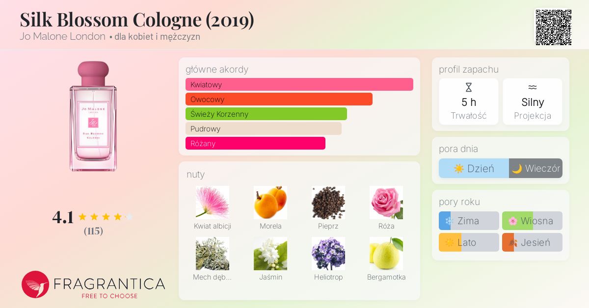 香水(ユニセックス) Jo Malone Silk Blossom Cologne100ml Silk Blossom Cologne (2019) Jo Malone London perfumy - to