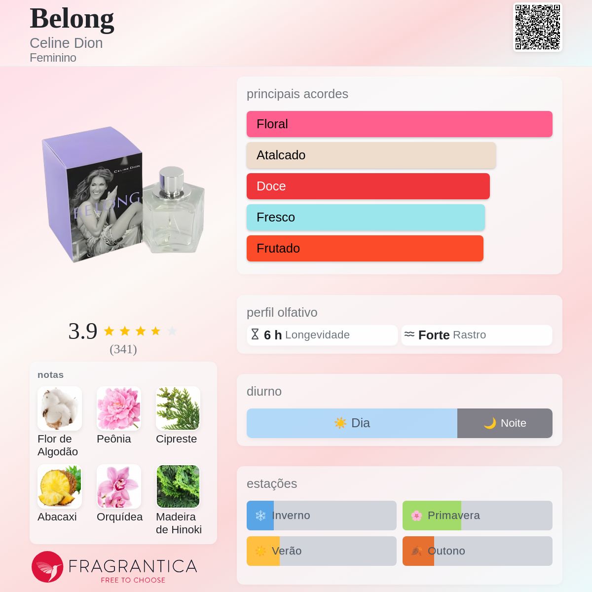 Belong Celine Dion perfume - a fragrância Feminino 2005