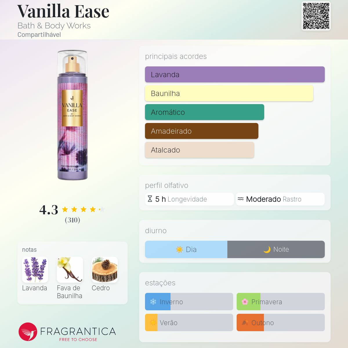バスアンドボディワークス新品Vanilla Ease ボディミスト 236ml Vanilla Ease Bath & Body Works perfume - a novo fragrância