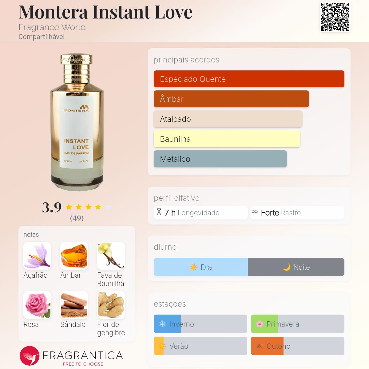 BOОWY「INSTANT　LOVE」 Montera Instant Love Fragrance World perfume - a novo fragrância