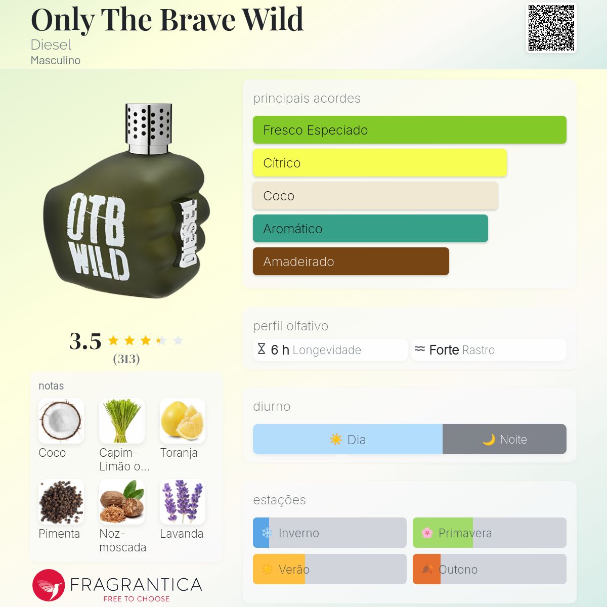 Only The Brave Wild Diesel Colônia - a fragrância Masculino 2014