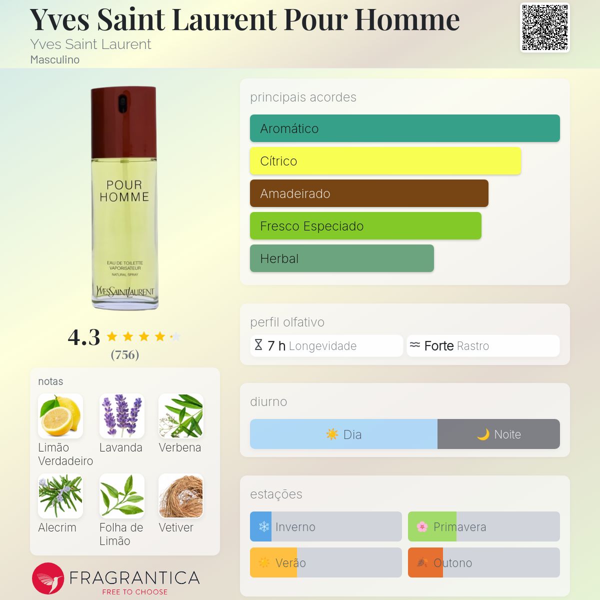 Yves Saint Laurent Pour Homme Yves Saint Laurent Colônia - a