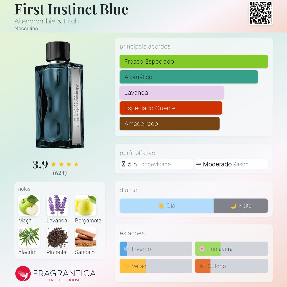 First Instinct Blue Abercrombie & Fitch Colônia - a