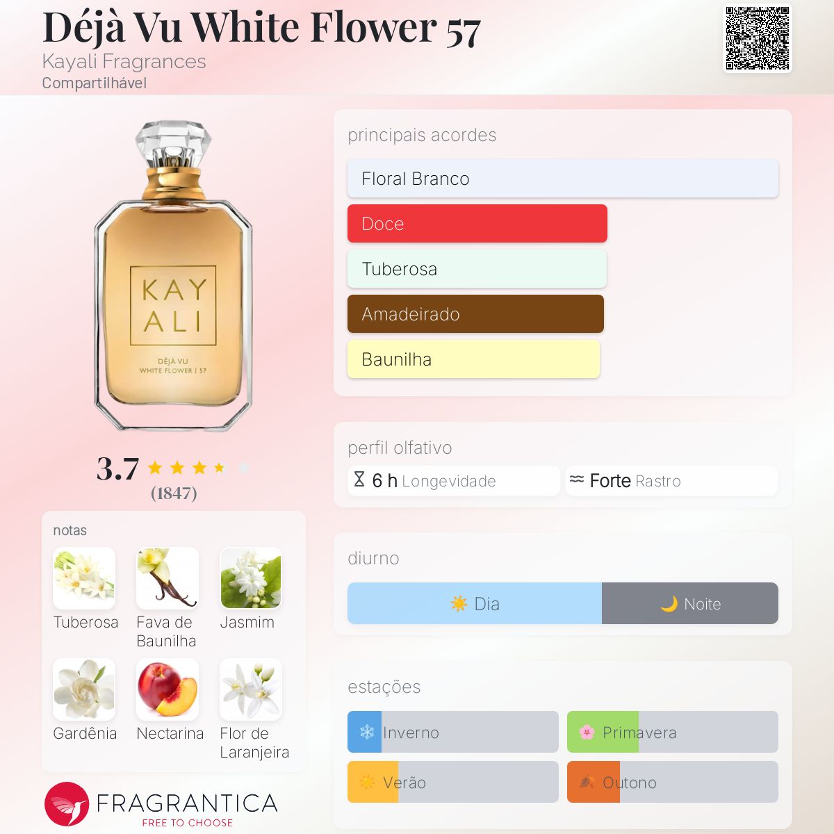 Déjà Vu White Flower 57 Kayali Fragrances perfume - a fragrância