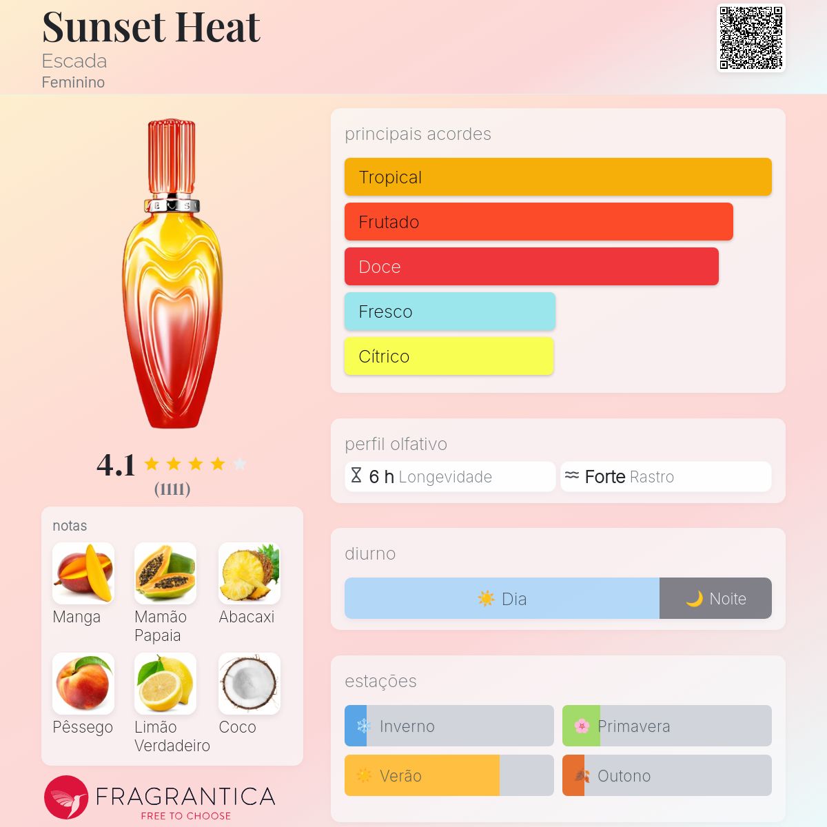 Sunset Heat Escada perfume - a fragrância Feminino 2007